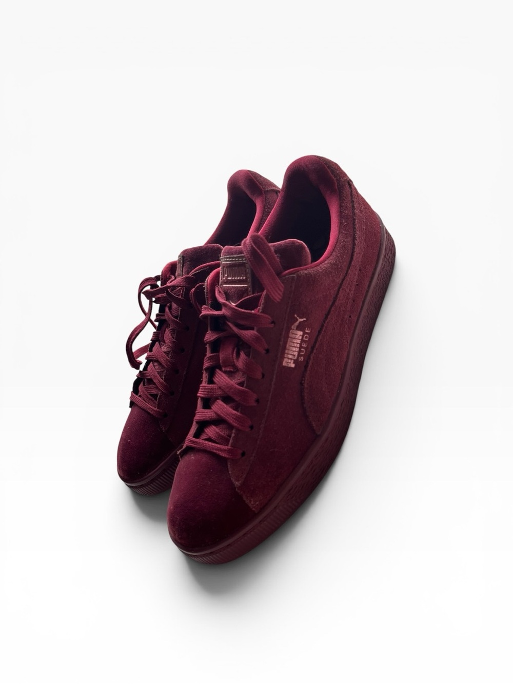 Puma Suede Low-Top Sneakers - Wine/Burgundy - Picture 3 of 8